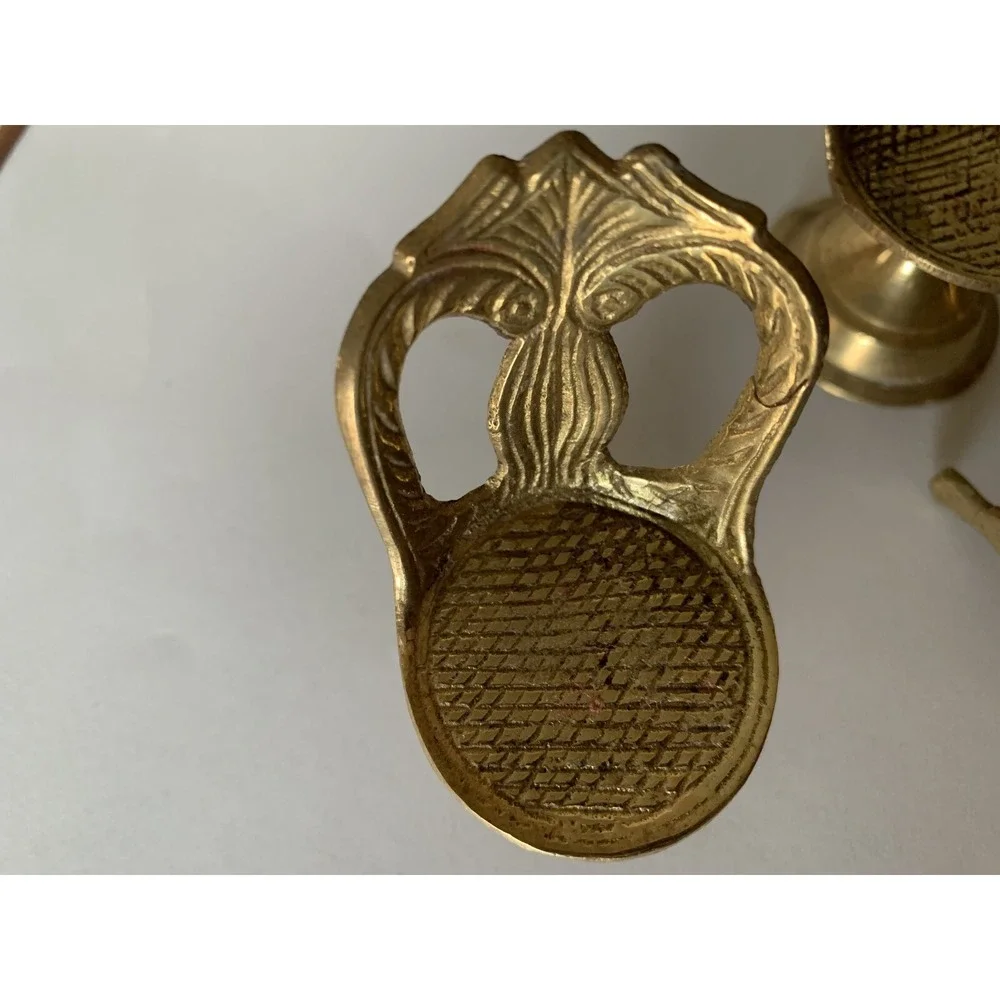 Miniature Brass Table Chairs Goblets & Pitcher LOT of 10 Doll House Decor India